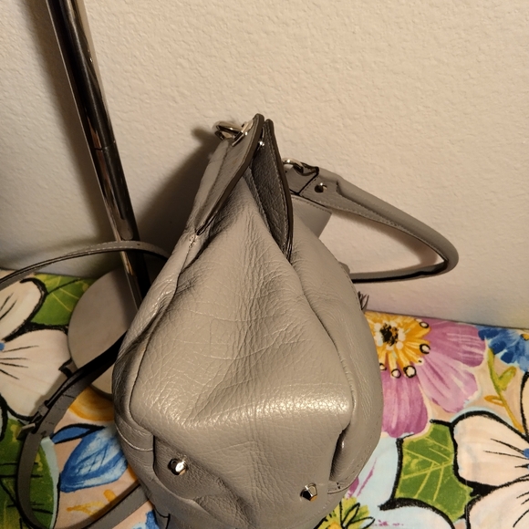 orYANY Danielle Italian Leather Convertible Shoulder/ Crossbody Bag In Gray - Picture 5 of 12